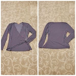 Ellen Tracy Pattern Work Blouse